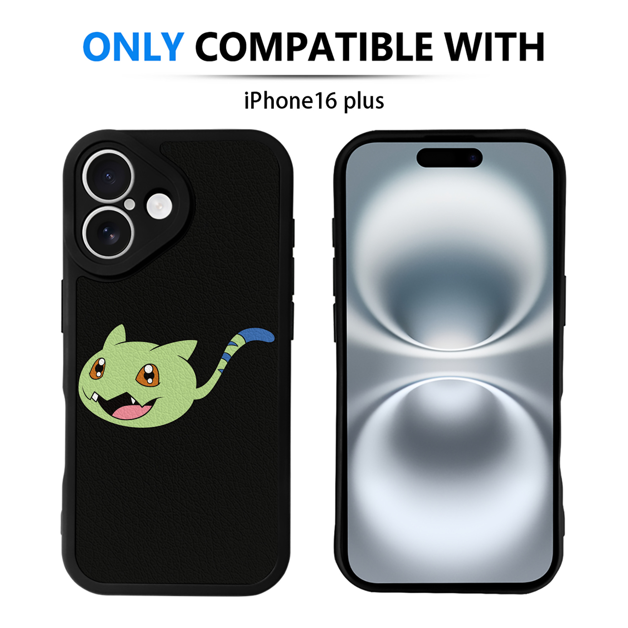 （画像用） Digimon デジタルモンスター/デジモン 【iPhone 16シリーズ対応】シリコンスマホケース（レザー調） 材質：シリコン